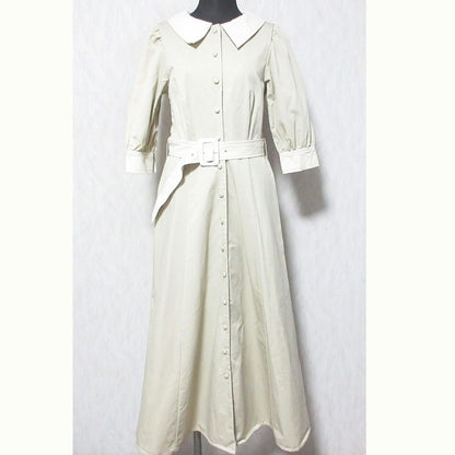 WILLSELECTION カラー ブロック パフスリーブ シャツ ドレス