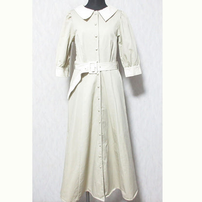 WILLSELECTION カラー ブロック パフスリーブ シャツ ドレス