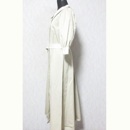 WILLSELECTION カラー ブロック パフスリーブ シャツ ドレス
