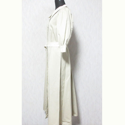 WILLSELECTION カラー ブロック パフスリーブ シャツ ドレス