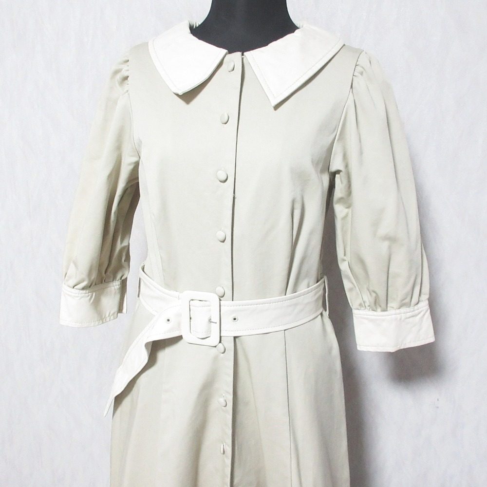 WILLSELECTION カラー ブロック パフスリーブ シャツ ドレス