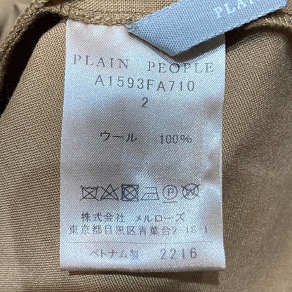 PLAIN PEOPLE ハーフスリーブロングワンピース