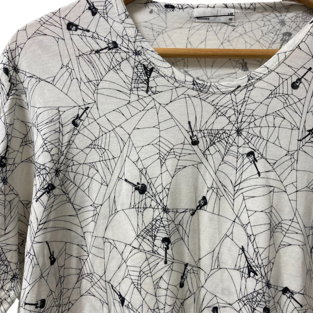 ラッドミュージシャン スパイダーギターコットン半袖Tシャツ