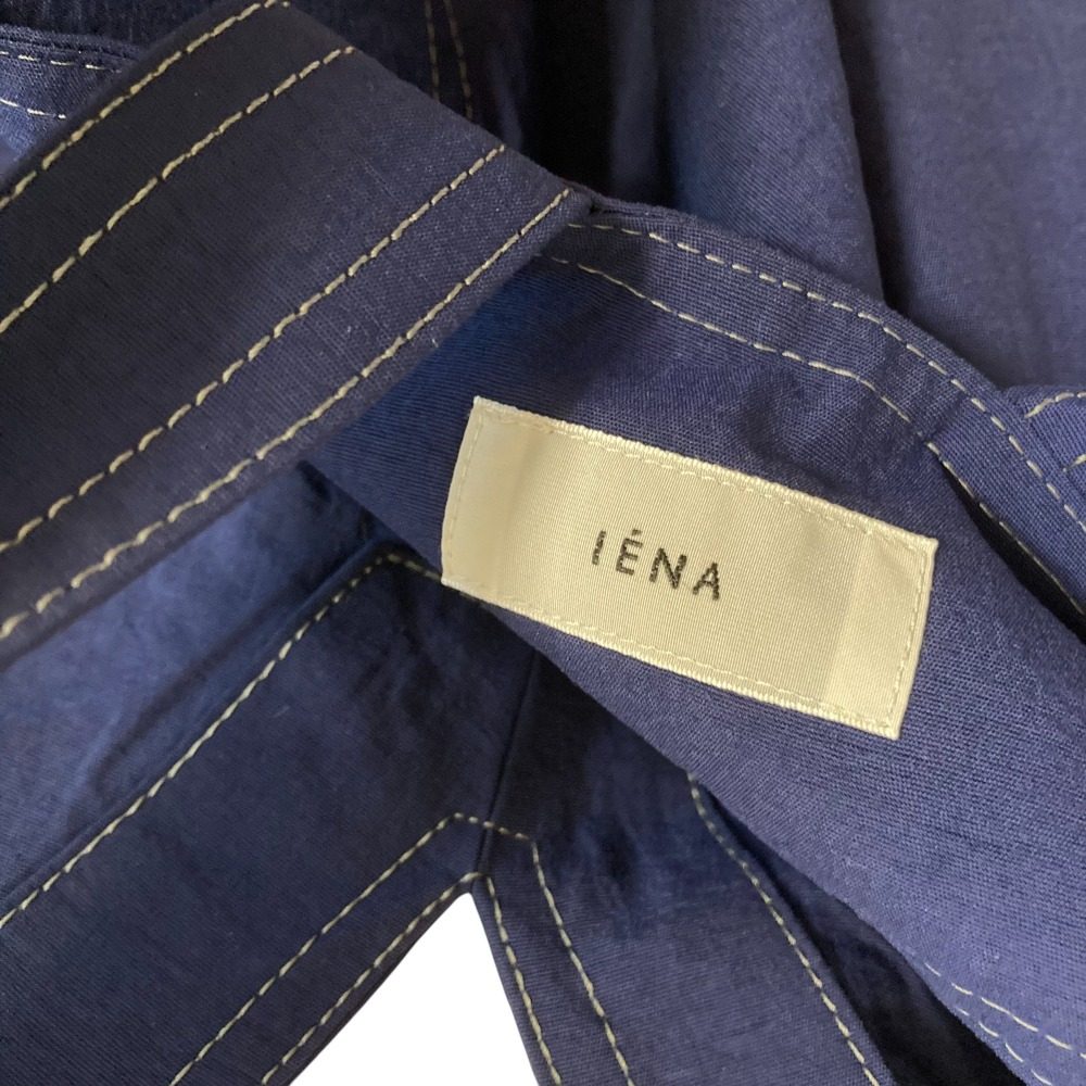 IENA ポプリン Vネック ロング ドレス