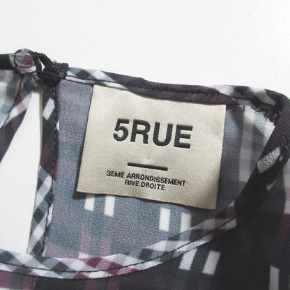 5RUE チェック フリル マキシ ドレス