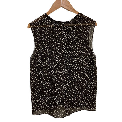 セオリー PRINTED CHIFFON CONTINUOUS SHELL ノースリーブブラウス