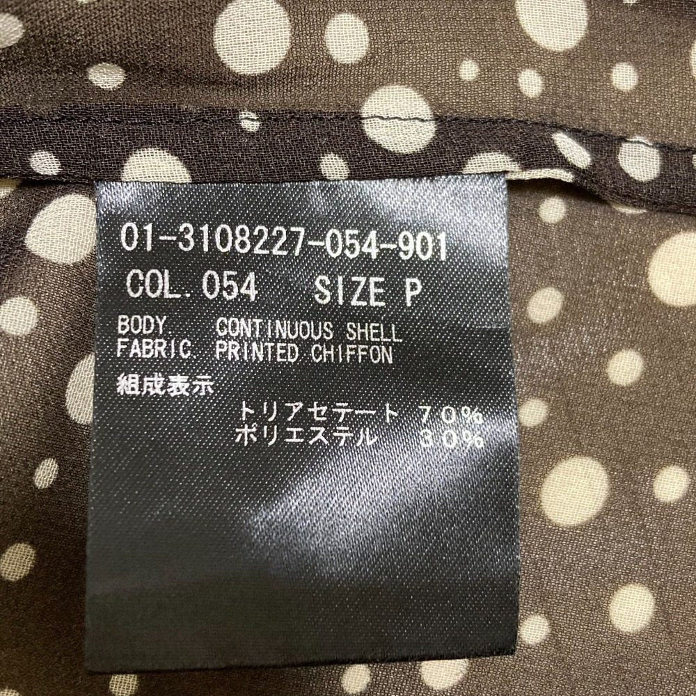 セオリー PRINTED CHIFFON CONTINUOUS SHELL ノースリーブブラウス