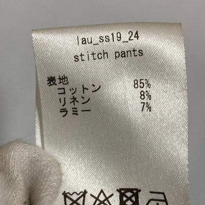 Lautashi リネン ブレンド ワイド パンツ