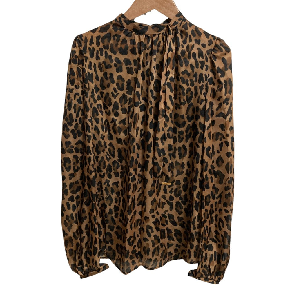 Dsquared2 レオパード シアー ブラウス