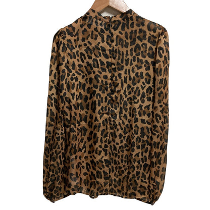 Dsquared2 レオパード シアー ブラウス