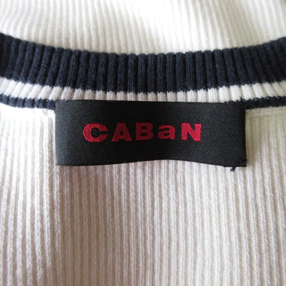 CABaN コットンカシミヤリブニットノースリーブプルオーバー