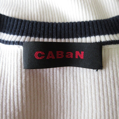 CABaN コットンカシミヤリブニットノースリーブプルオーバー