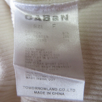 CABaN コットンカシミヤリブニットノースリーブプルオーバー