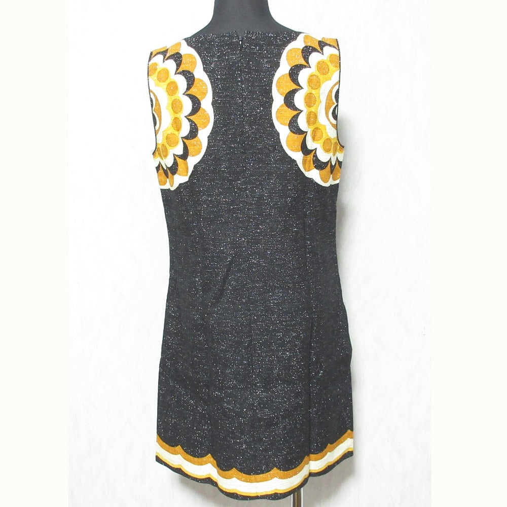 ANNA SUI ラメ ツイード リネン ドレス