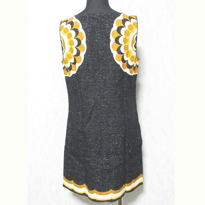 ANNA SUI ラメ ツイード リネン ドレス