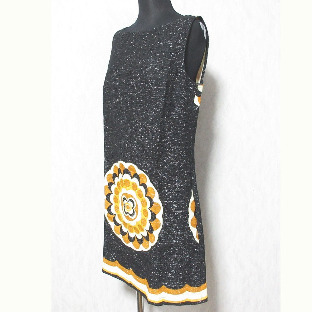 ANNA SUI ラメ ツイード リネン ドレス