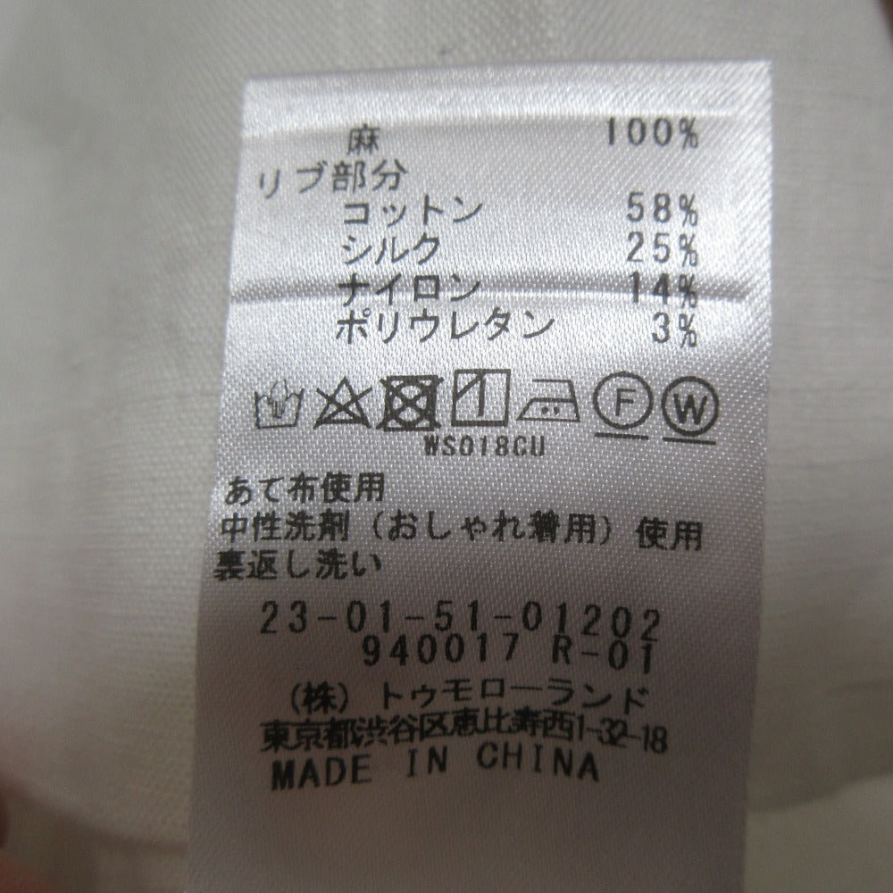 ギャルリーヴィー フレンチリネン半袖ワイドシャツ