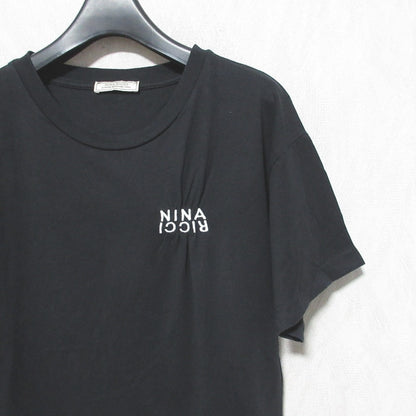ニナリッチ ロゴ刺繍コットンTシャツ