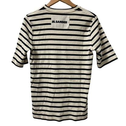ジルサンダー コットンボーダー半袖Tシャツ