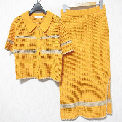MOUSSY ストライプ クロシェ セットアップ