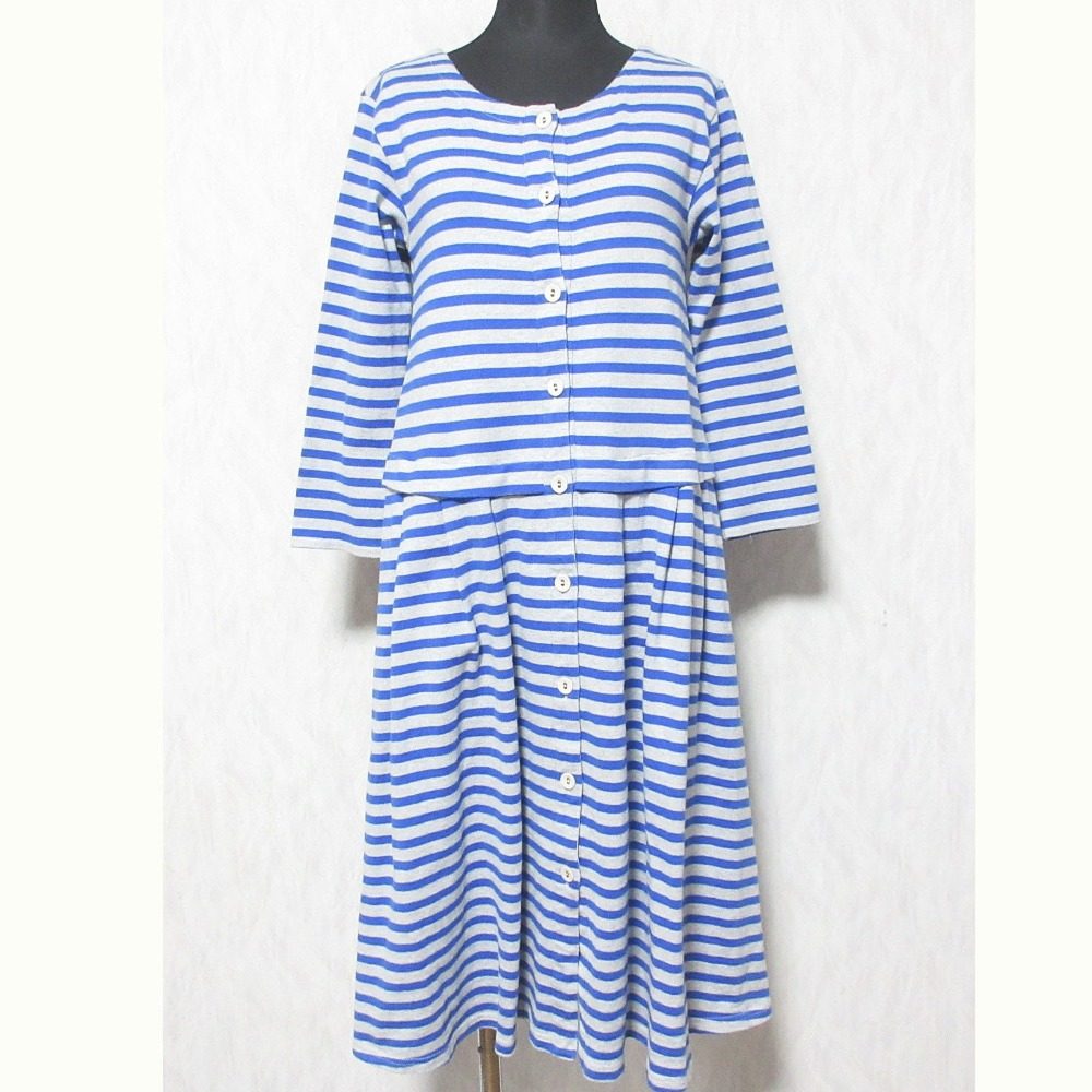 LOISIR ストライプ コットン ドレス