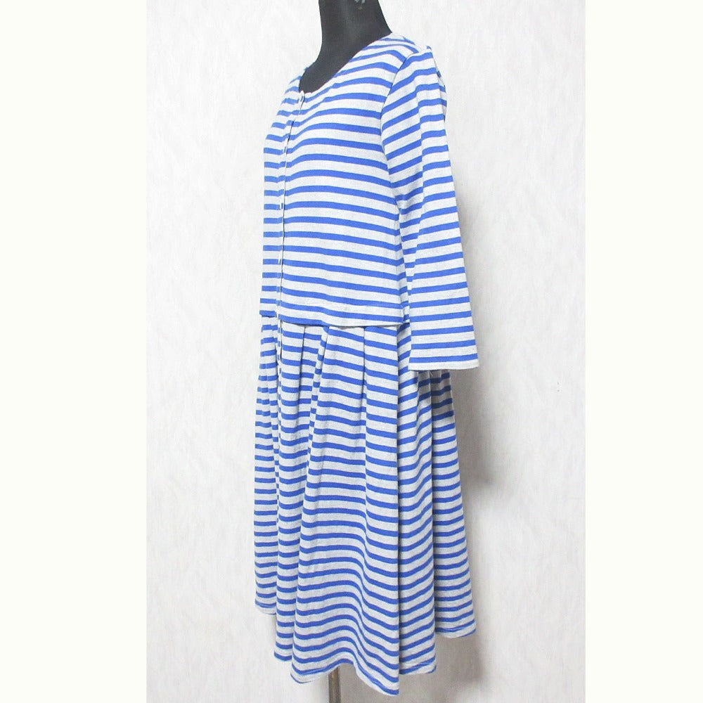 LOISIR ストライプ コットン ドレス