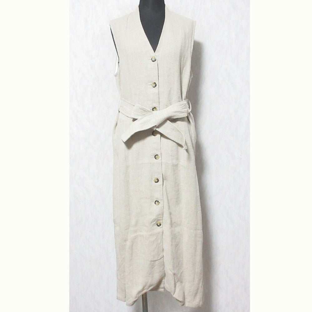 MAISON SPECIAL リネン ロング ジレ ドレス