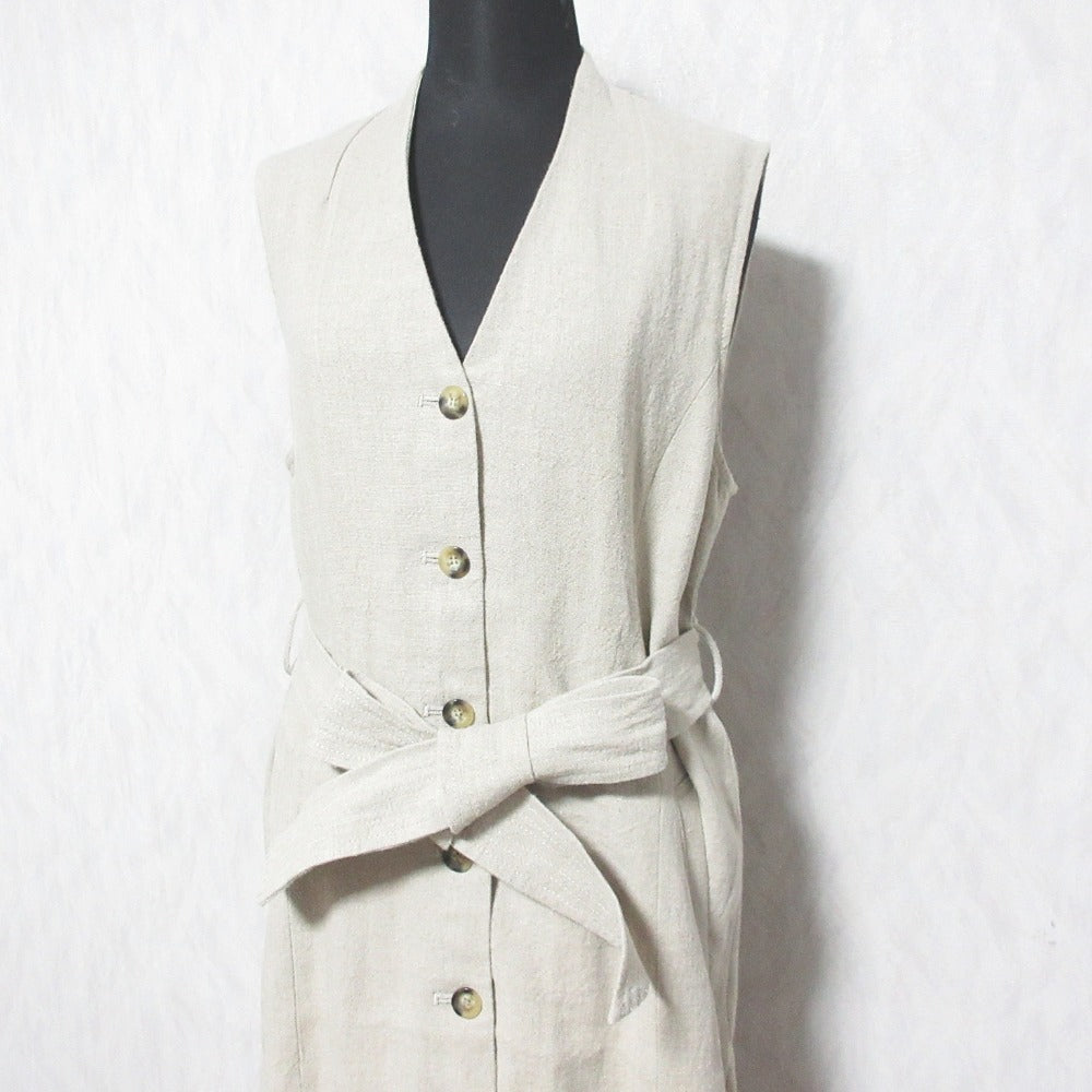 MAISON SPECIAL リネン ロング ジレ ドレス