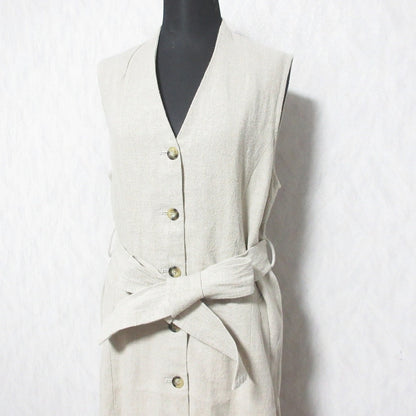 MAISON SPECIAL リネン ロング ジレ ドレス