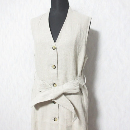 MAISON SPECIAL リネン ロング ジレ ドレス
