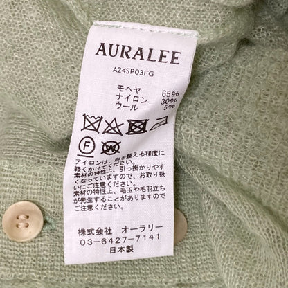 オーラリー KID MOHAIR SHEER KNIT ポロシャツ
