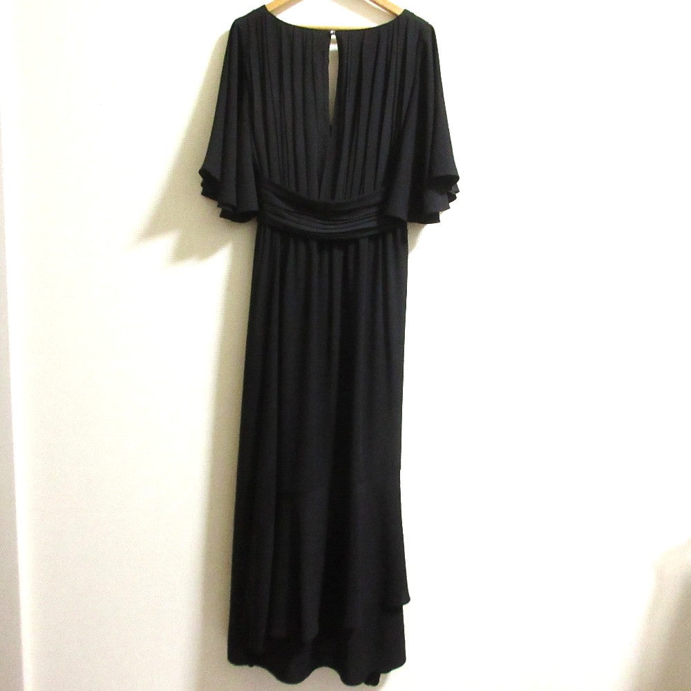 LIBJOIE ギャザー ベルト フレア ロング ドレス