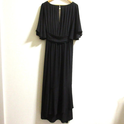 LIBJOIE ギャザー ベルト フレア ロング ドレス