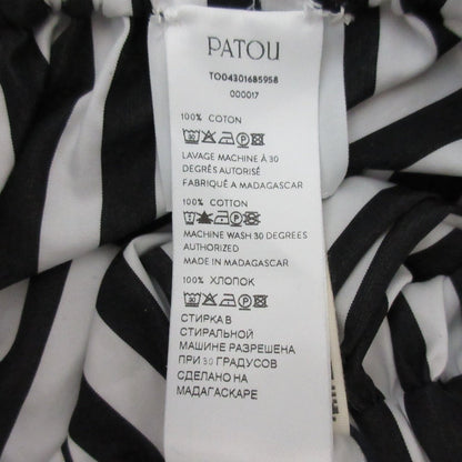 Patou ストライプ バスティエ クロップド ブラウス