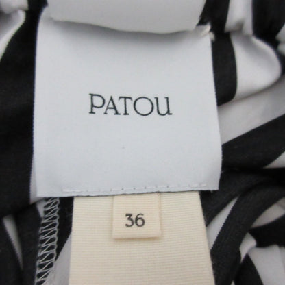 Patou ストライプ バスティエ クロップド ブラウス