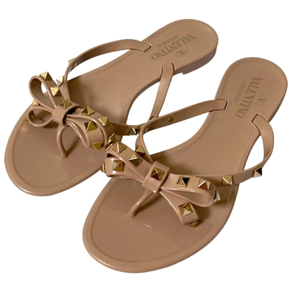 ヴァレンティノ ガラヴァーニ ロックスタッズ ラバー サンダル