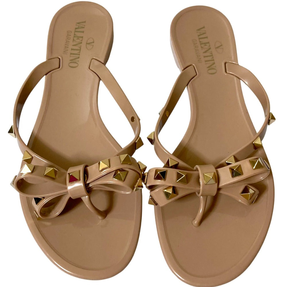 ヴァレンティノ ガラヴァーニ ロックスタッズ ラバー サンダル