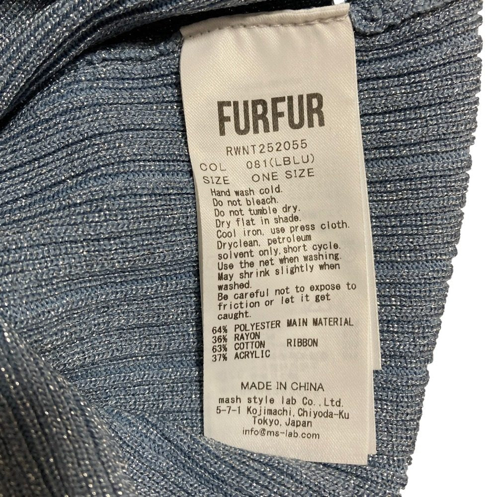 ファーファー サイドペプラムリボンタンクトップ