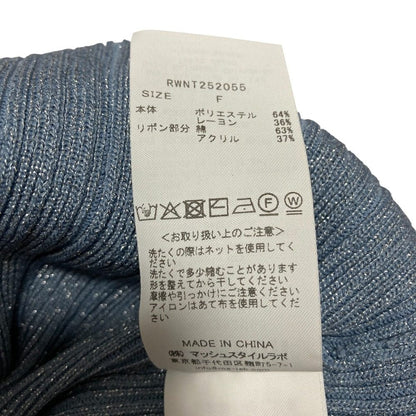 ファーファー サイドペプラムリボンタンクトップ