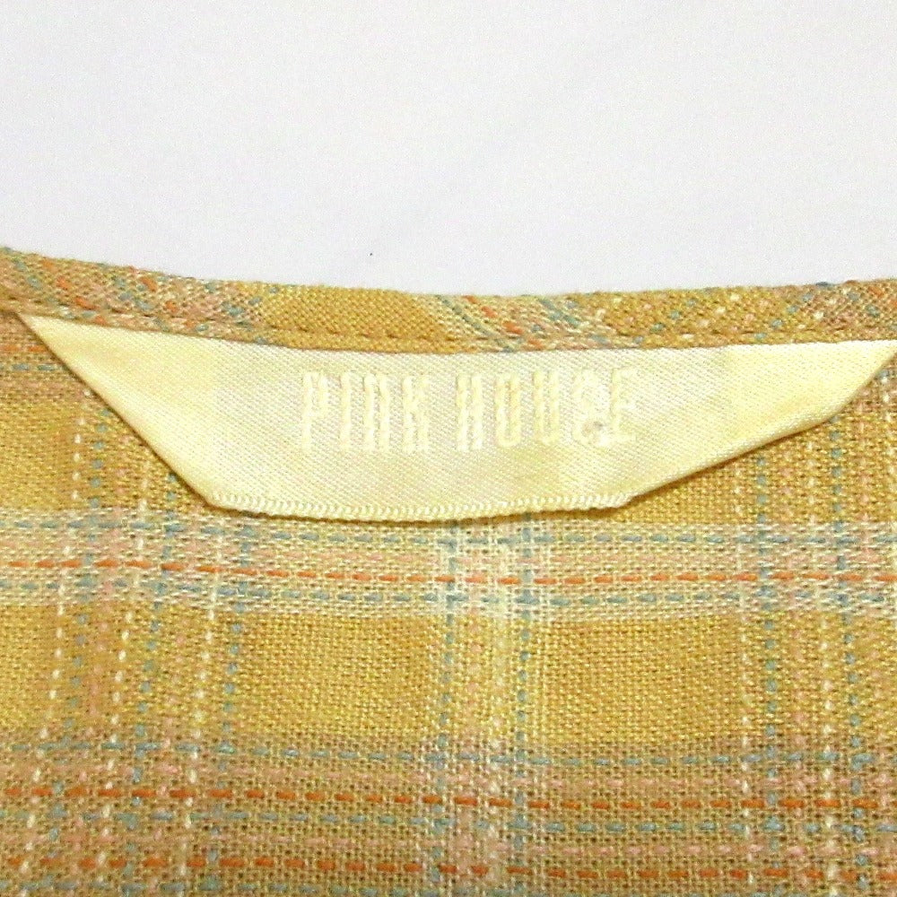 PINK HOUSE チェックレースロングワンピース