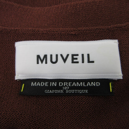 MUVEIL フラワー 刺繍 ニット カーディガン