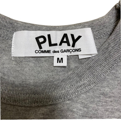 プレイコムデギャルソン ダブルハートワッペン コットン クルーネック半袖Tシャツ