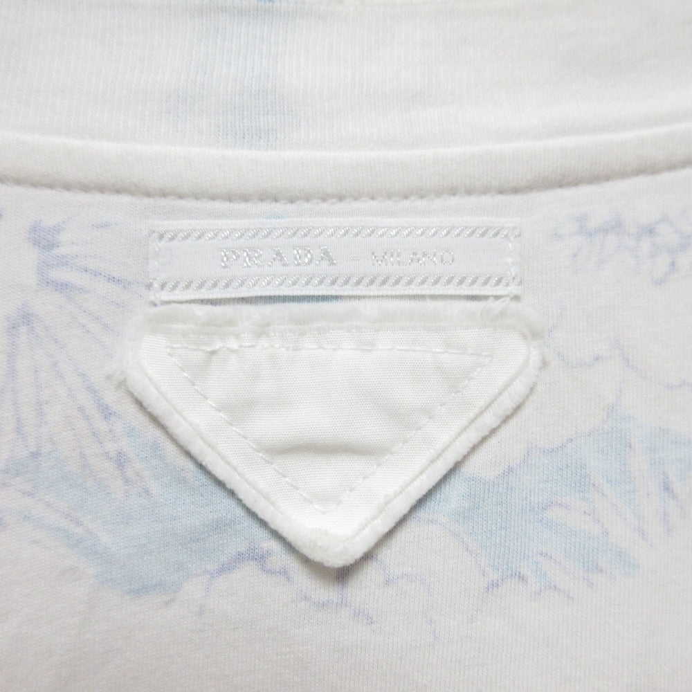 プラダ フラワー プリント パネル クルーネック Tシャツ