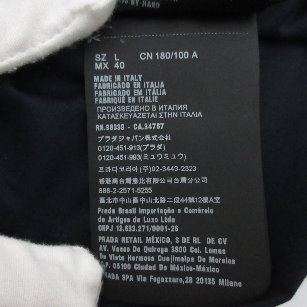 プラダ Vネック バイカラー Tシャツ