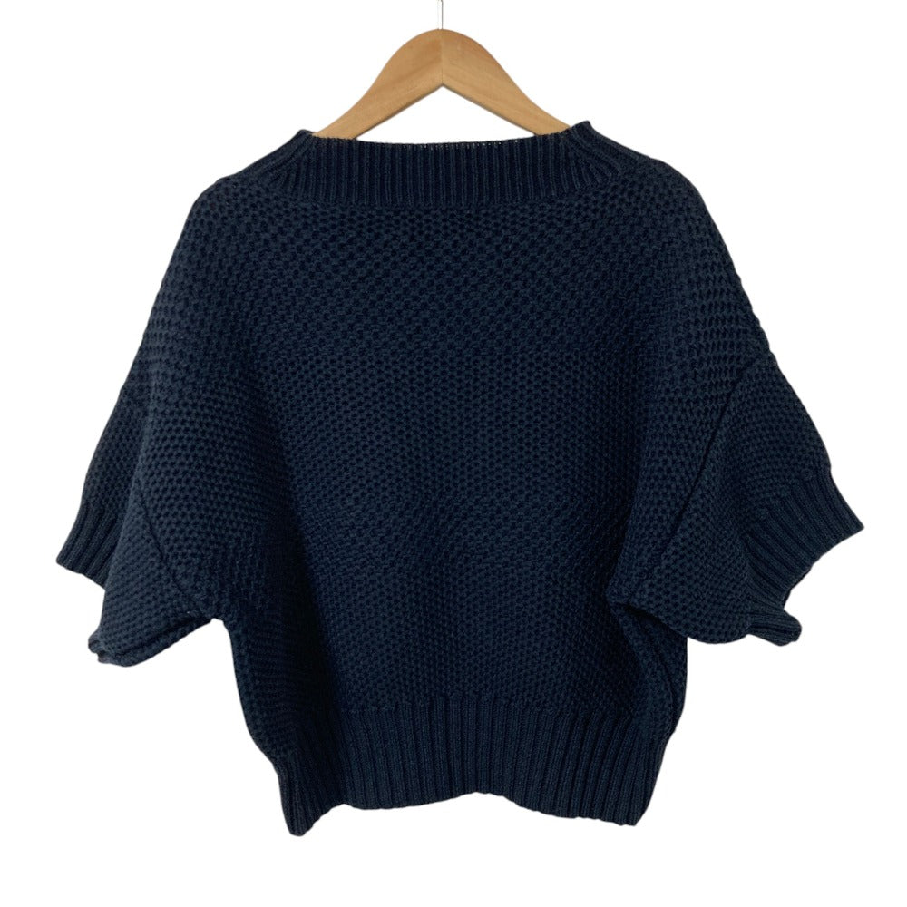 ドゥロワー ハーフスリーブボトルネッククロップドニットセーター