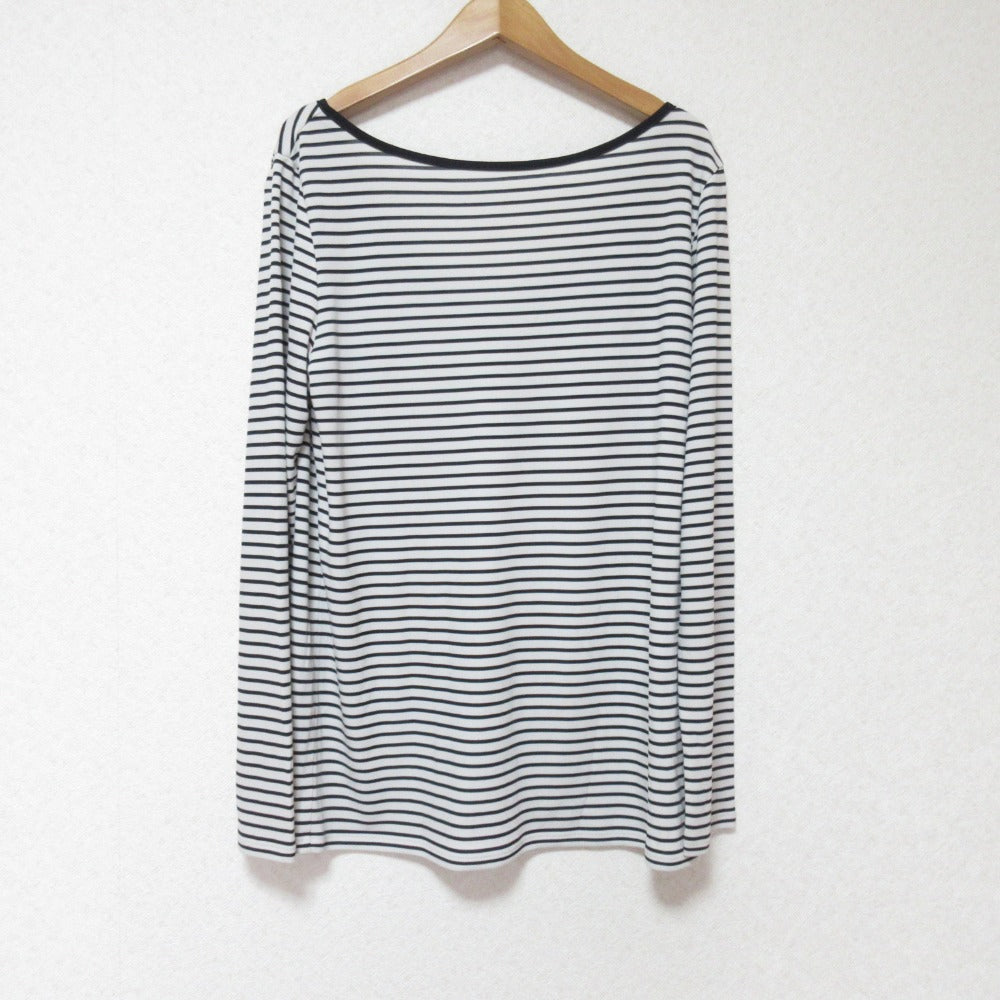 ノーブル ディープ Vネック ボーダー 長袖 Tシャツ