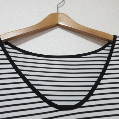 ノーブル ディープ Vネック ボーダー 長袖 Tシャツ