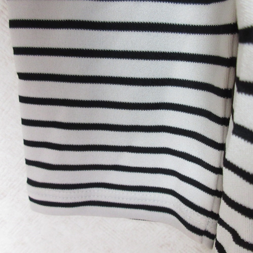 ノーブル ディープ Vネック ボーダー 長袖 Tシャツ