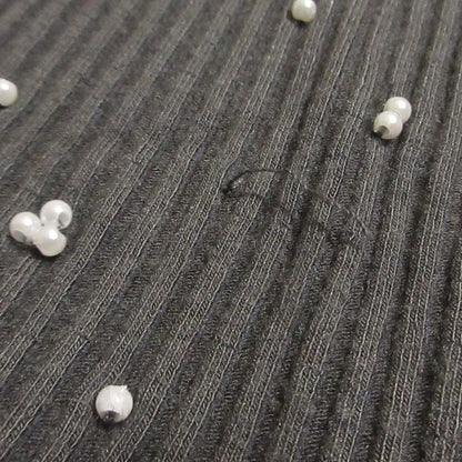 シャネル パール装飾リブニットカットソー