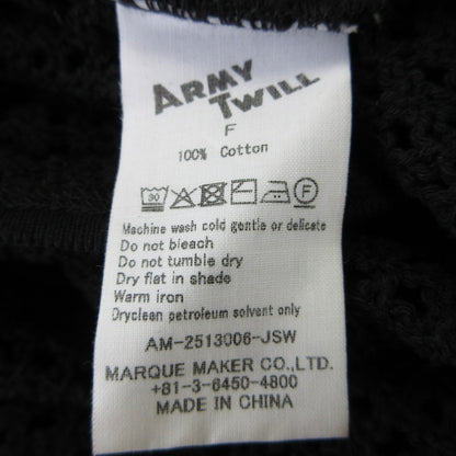 ARMY TWILL コットン メッシュ シャツ